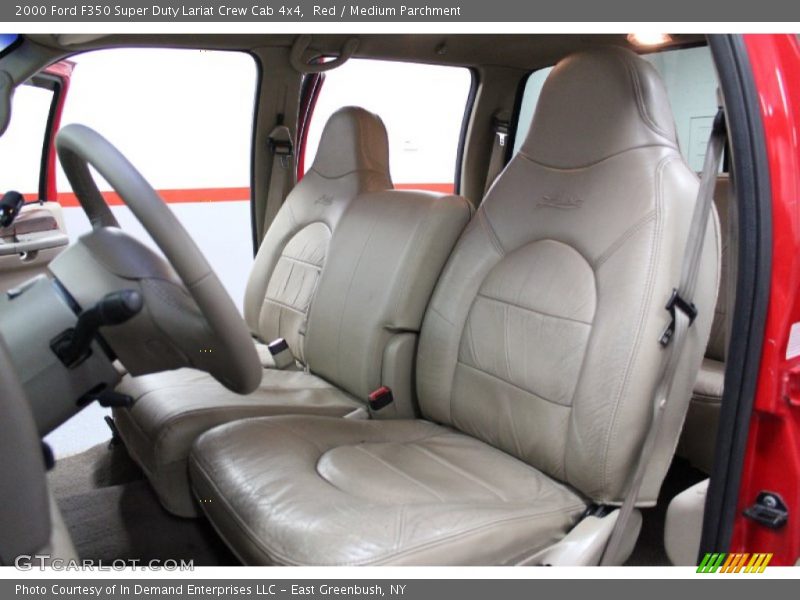 Red / Medium Parchment 2000 Ford F350 Super Duty Lariat Crew Cab 4x4