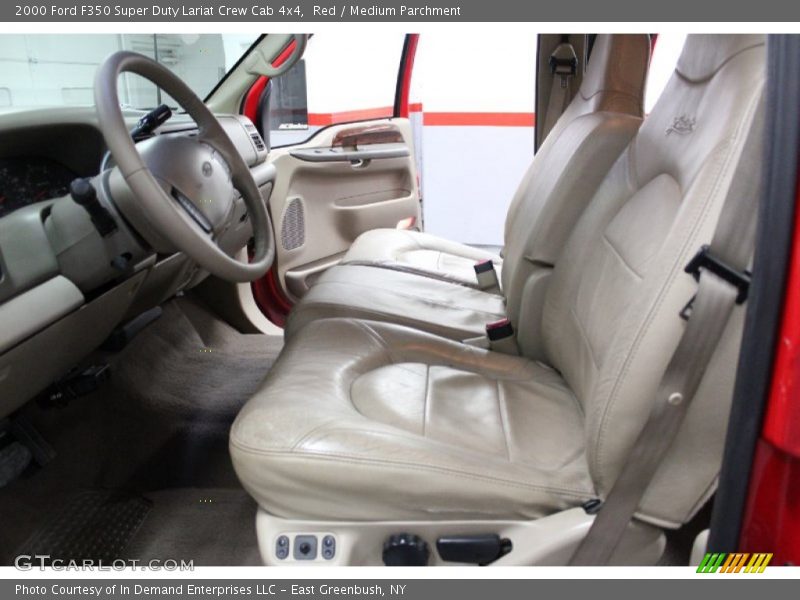 Red / Medium Parchment 2000 Ford F350 Super Duty Lariat Crew Cab 4x4