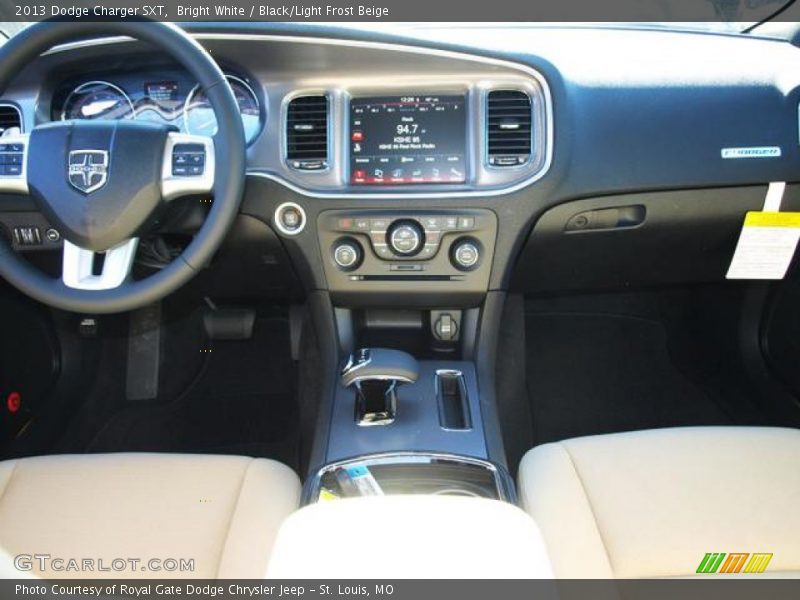 Bright White / Black/Light Frost Beige 2013 Dodge Charger SXT