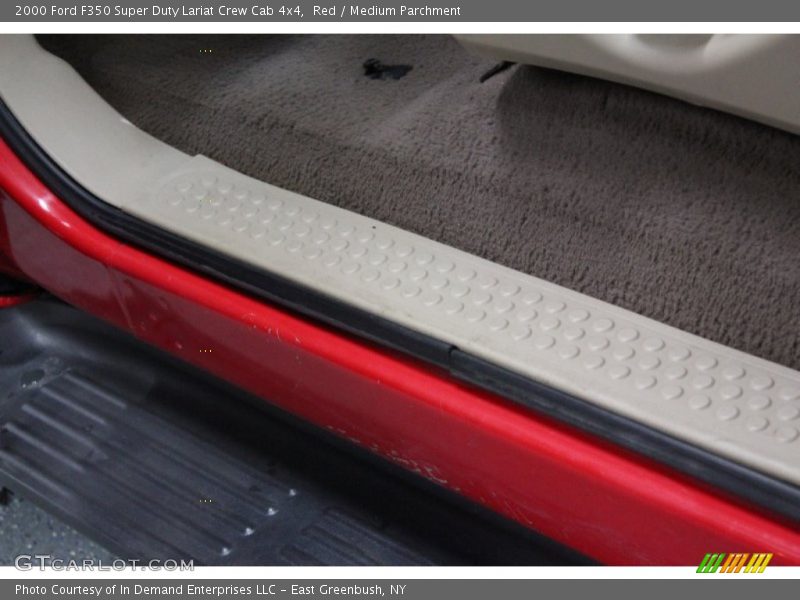 Red / Medium Parchment 2000 Ford F350 Super Duty Lariat Crew Cab 4x4