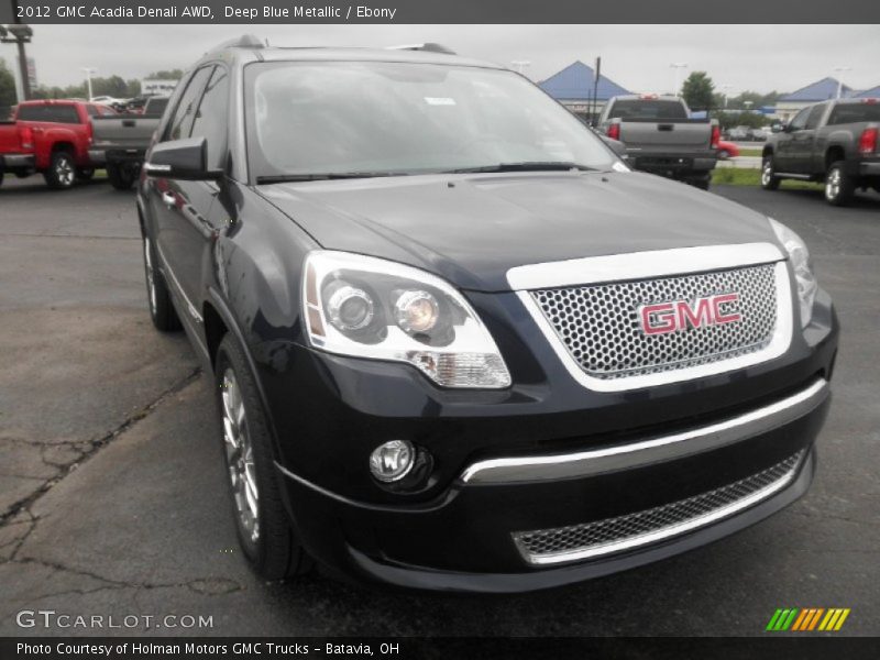 Deep Blue Metallic / Ebony 2012 GMC Acadia Denali AWD
