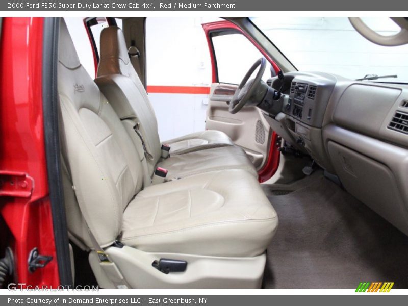 Red / Medium Parchment 2000 Ford F350 Super Duty Lariat Crew Cab 4x4