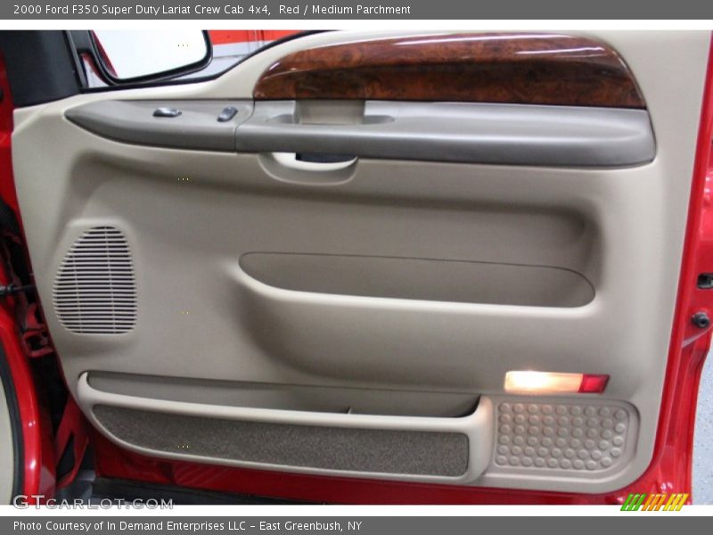 Red / Medium Parchment 2000 Ford F350 Super Duty Lariat Crew Cab 4x4