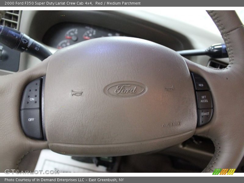 Red / Medium Parchment 2000 Ford F350 Super Duty Lariat Crew Cab 4x4