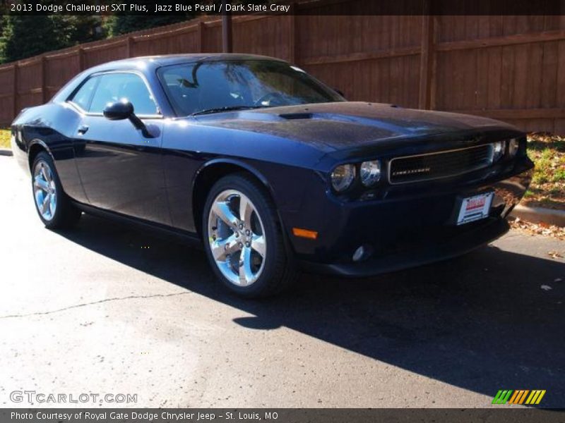 Jazz Blue Pearl / Dark Slate Gray 2013 Dodge Challenger SXT Plus