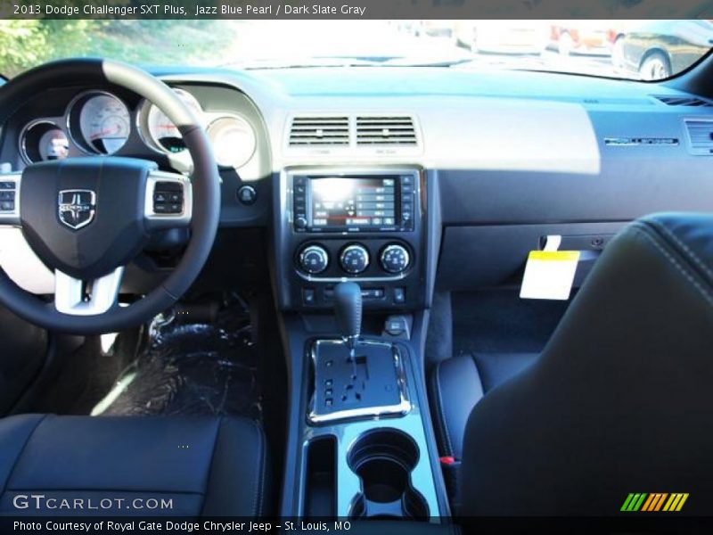 Jazz Blue Pearl / Dark Slate Gray 2013 Dodge Challenger SXT Plus