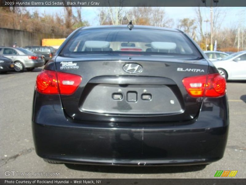 Black Pearl / Gray 2009 Hyundai Elantra GLS Sedan