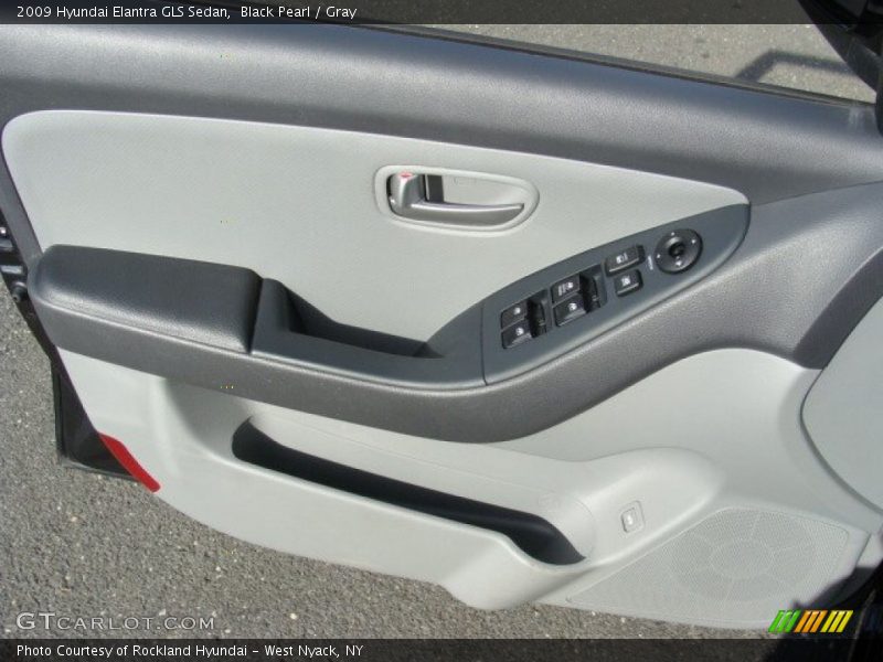 Black Pearl / Gray 2009 Hyundai Elantra GLS Sedan