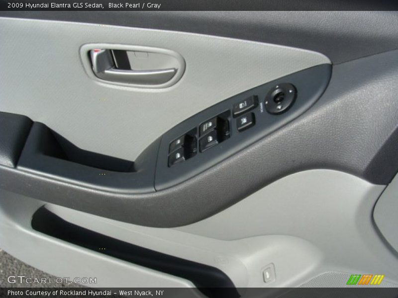 Black Pearl / Gray 2009 Hyundai Elantra GLS Sedan