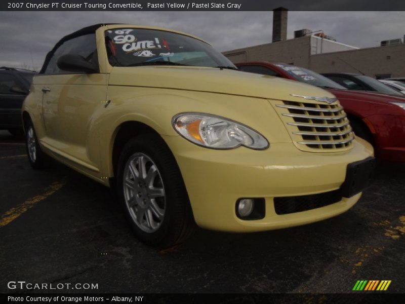 Pastel Yellow / Pastel Slate Gray 2007 Chrysler PT Cruiser Touring Convertible