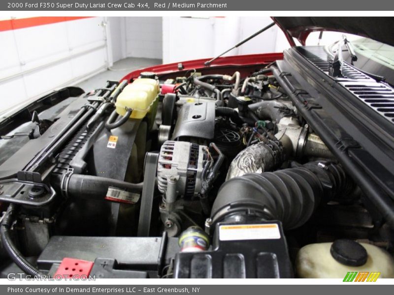 Red / Medium Parchment 2000 Ford F350 Super Duty Lariat Crew Cab 4x4