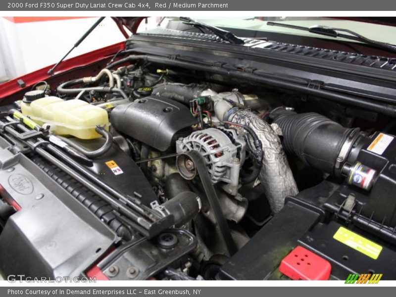 Red / Medium Parchment 2000 Ford F350 Super Duty Lariat Crew Cab 4x4