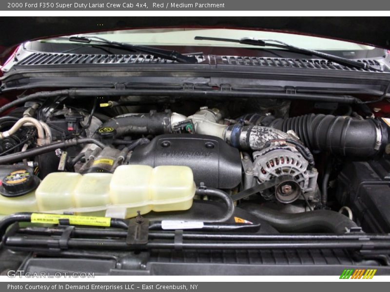 Red / Medium Parchment 2000 Ford F350 Super Duty Lariat Crew Cab 4x4