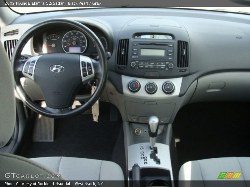 Black Pearl / Gray 2009 Hyundai Elantra GLS Sedan