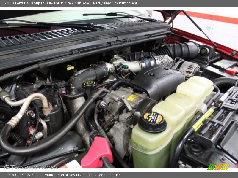 Red / Medium Parchment 2000 Ford F350 Super Duty Lariat Crew Cab 4x4
