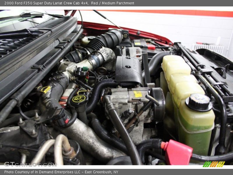 Red / Medium Parchment 2000 Ford F350 Super Duty Lariat Crew Cab 4x4