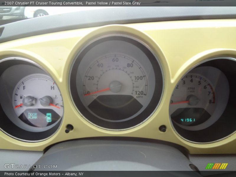 Pastel Yellow / Pastel Slate Gray 2007 Chrysler PT Cruiser Touring Convertible