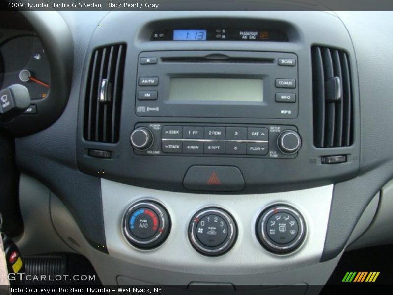 Black Pearl / Gray 2009 Hyundai Elantra GLS Sedan