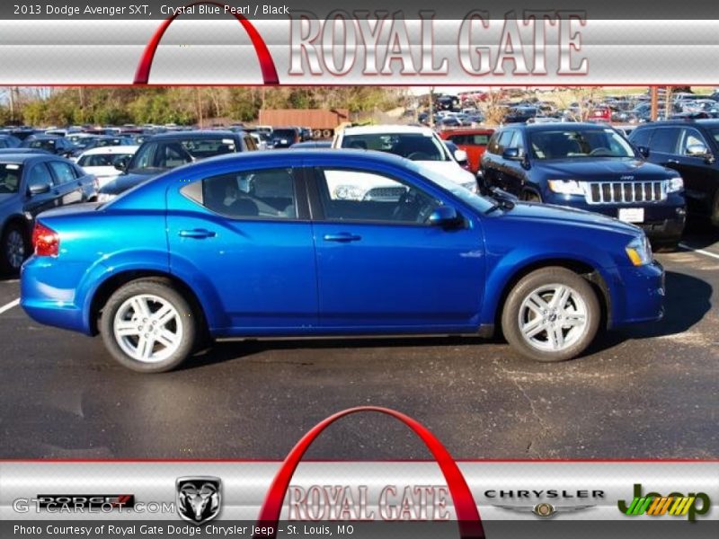Crystal Blue Pearl / Black 2013 Dodge Avenger SXT