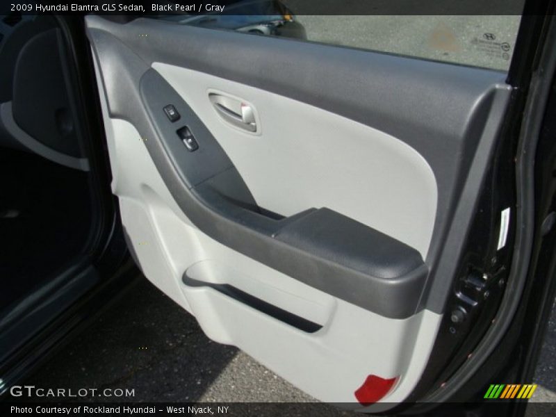 Black Pearl / Gray 2009 Hyundai Elantra GLS Sedan