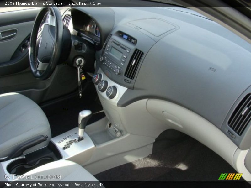 Black Pearl / Gray 2009 Hyundai Elantra GLS Sedan