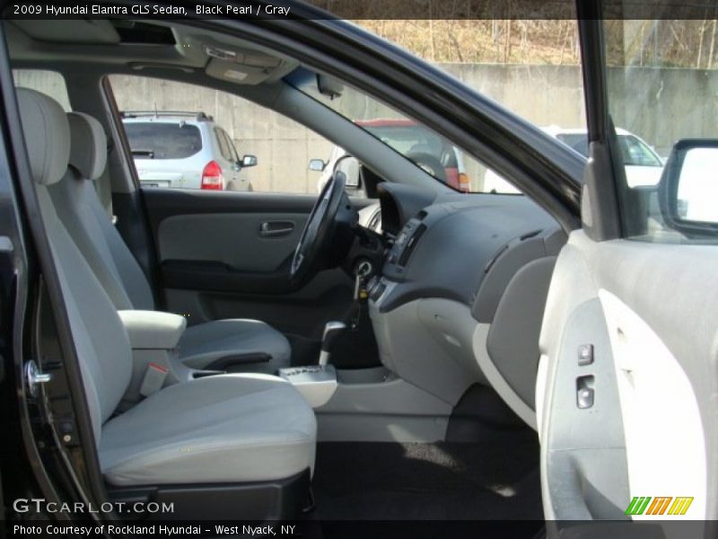 Black Pearl / Gray 2009 Hyundai Elantra GLS Sedan