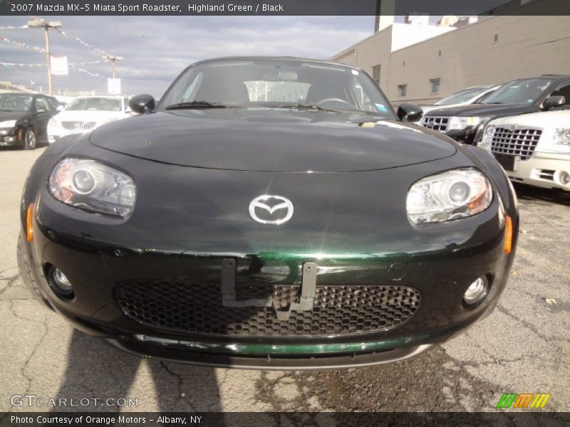 Highland Green / Black 2007 Mazda MX-5 Miata Sport Roadster