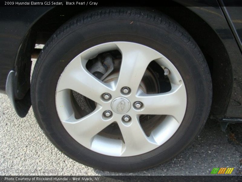 Black Pearl / Gray 2009 Hyundai Elantra GLS Sedan