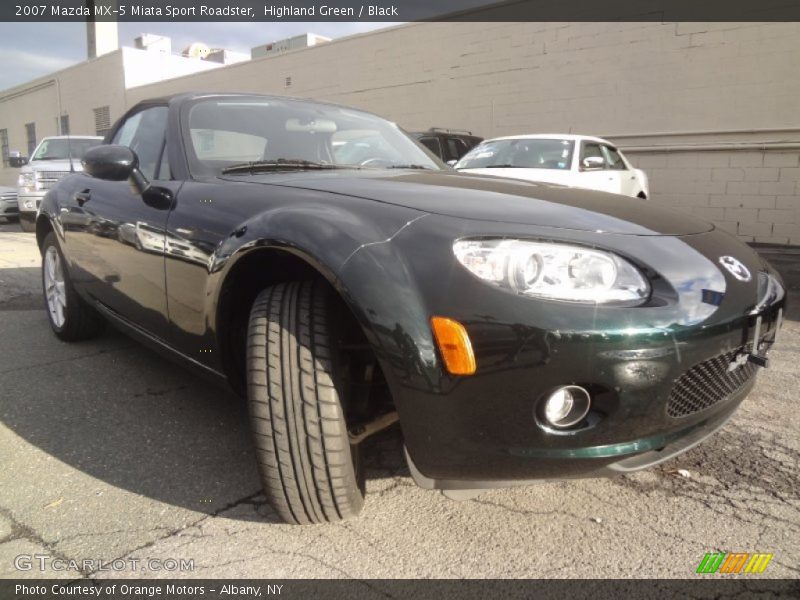 Highland Green / Black 2007 Mazda MX-5 Miata Sport Roadster