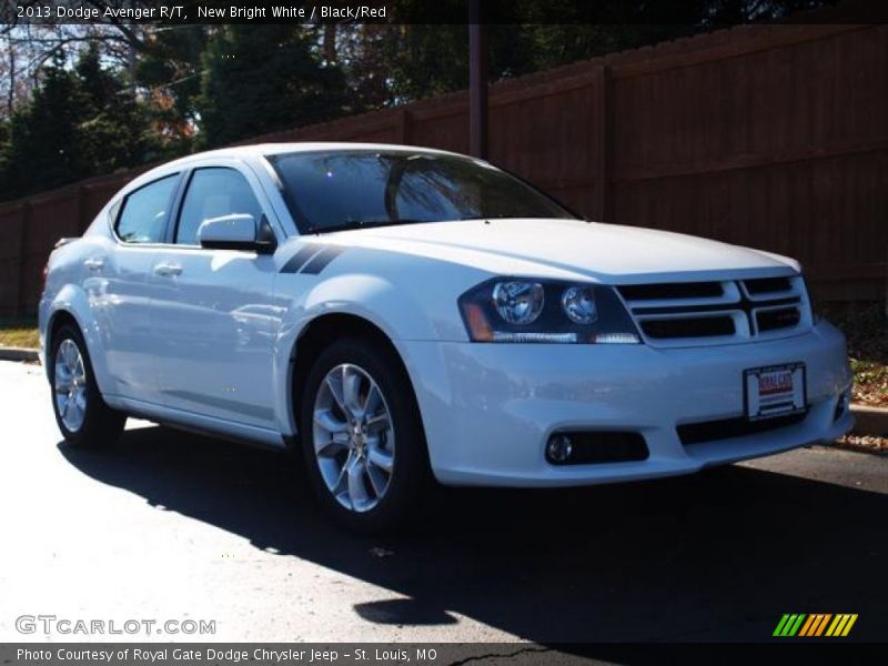 New Bright White / Black/Red 2013 Dodge Avenger R/T