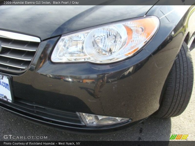 Black Pearl / Gray 2009 Hyundai Elantra GLS Sedan