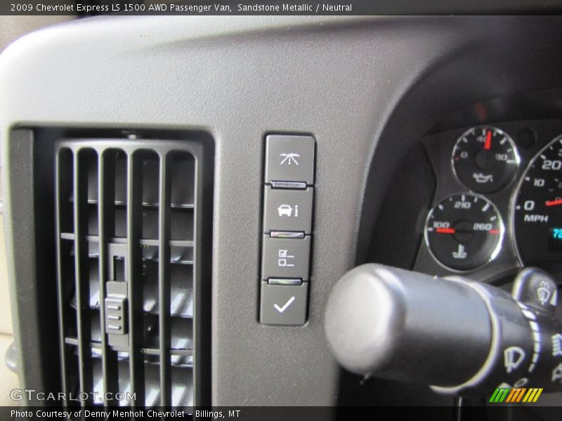Controls of 2009 Express LS 1500 AWD Passenger Van