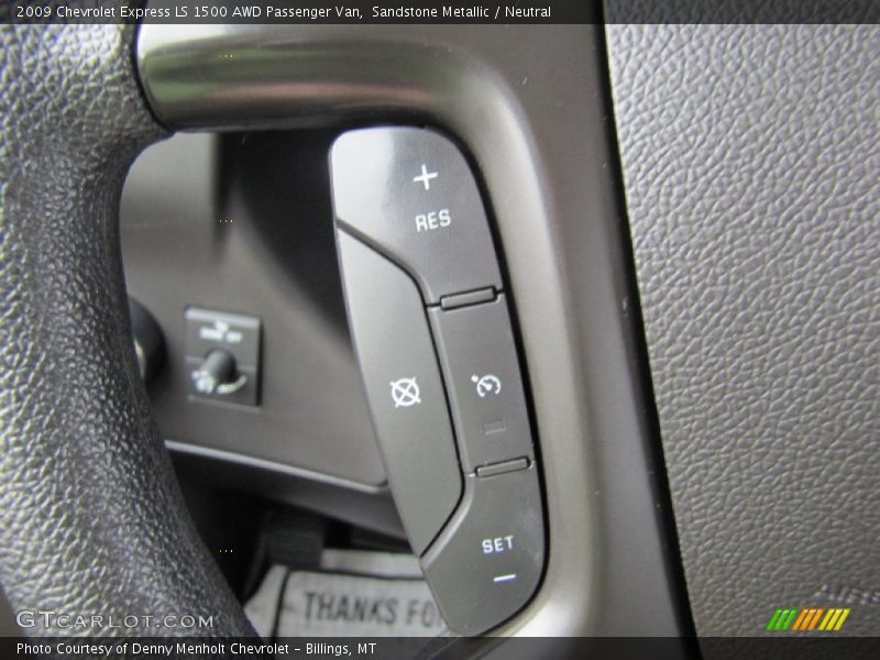 Controls of 2009 Express LS 1500 AWD Passenger Van