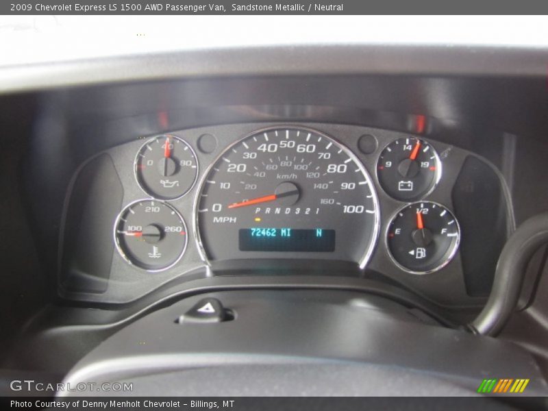  2009 Express LS 1500 AWD Passenger Van LS 1500 AWD Passenger Van Gauges