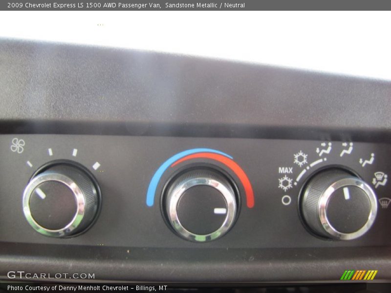 Controls of 2009 Express LS 1500 AWD Passenger Van
