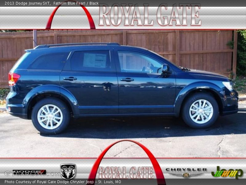 Fathom Blue Pearl / Black 2013 Dodge Journey SXT