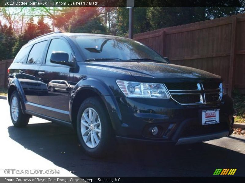 Fathom Blue Pearl / Black 2013 Dodge Journey SXT