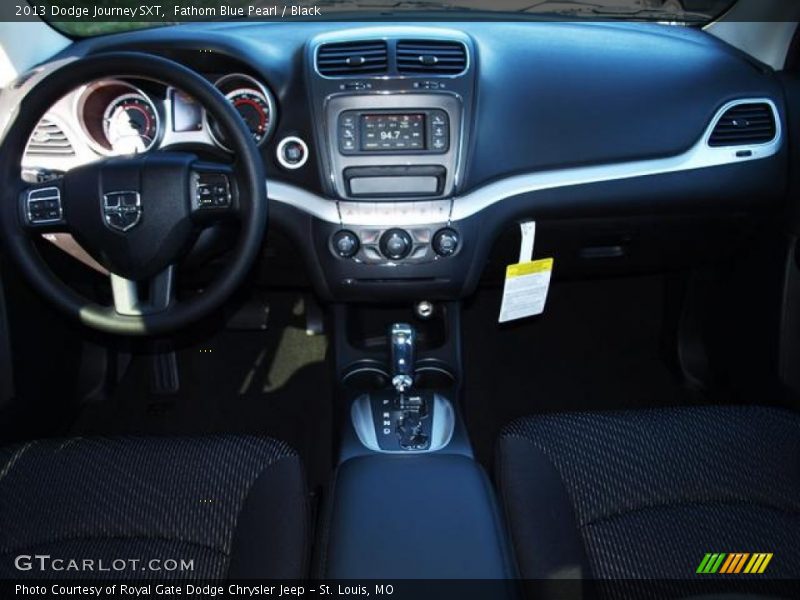 Fathom Blue Pearl / Black 2013 Dodge Journey SXT