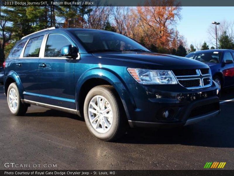 Fathom Blue Pearl / Black 2013 Dodge Journey SXT