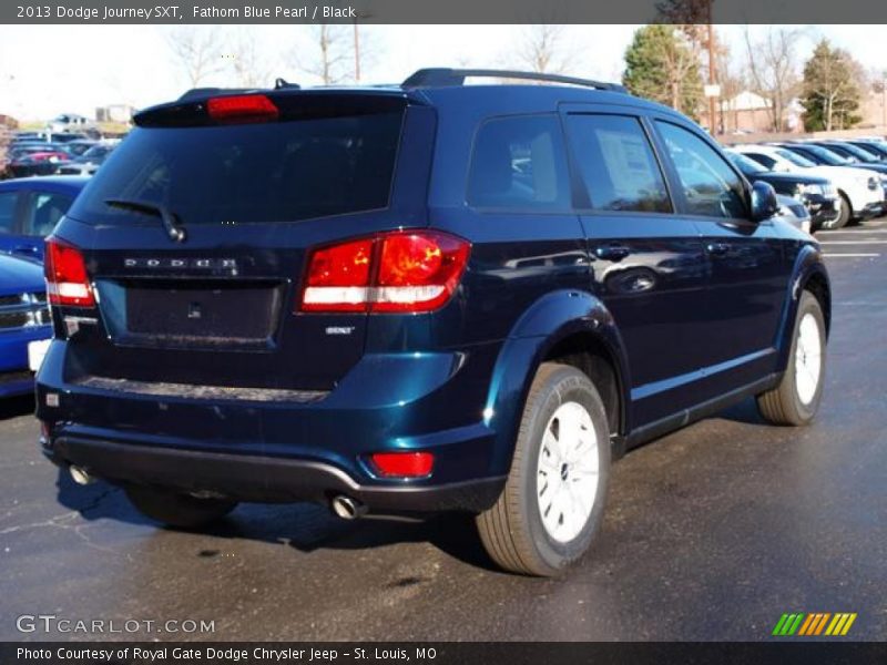 Fathom Blue Pearl / Black 2013 Dodge Journey SXT