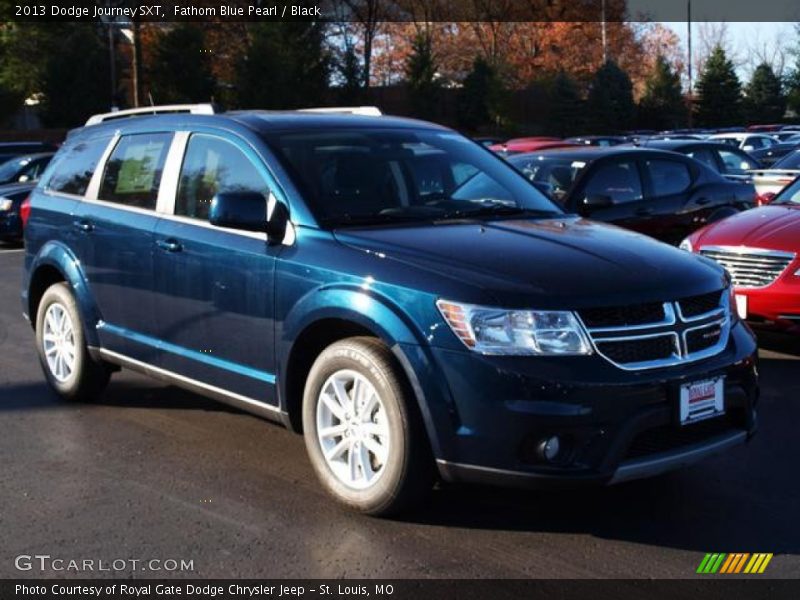 Fathom Blue Pearl / Black 2013 Dodge Journey SXT