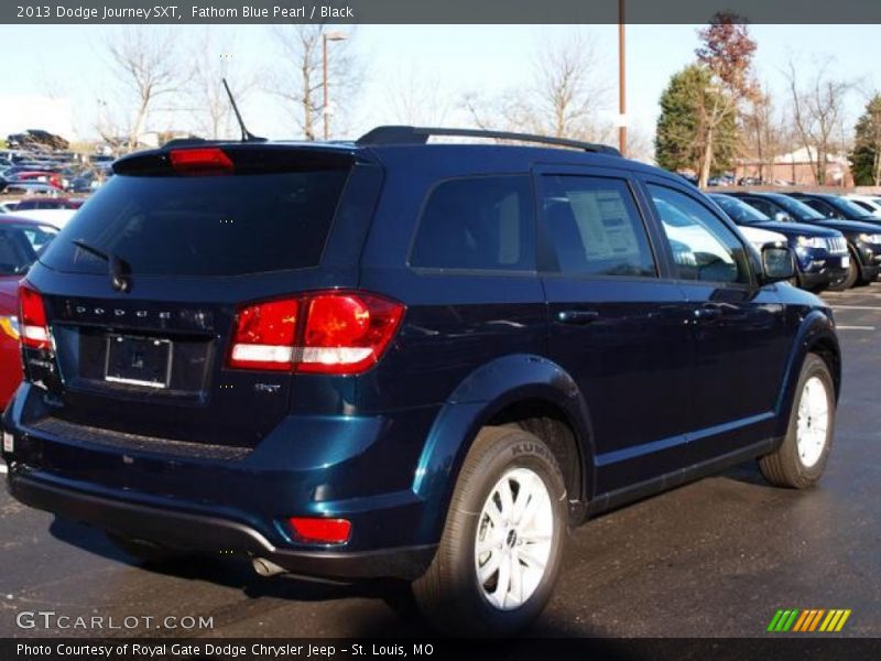 Fathom Blue Pearl / Black 2013 Dodge Journey SXT