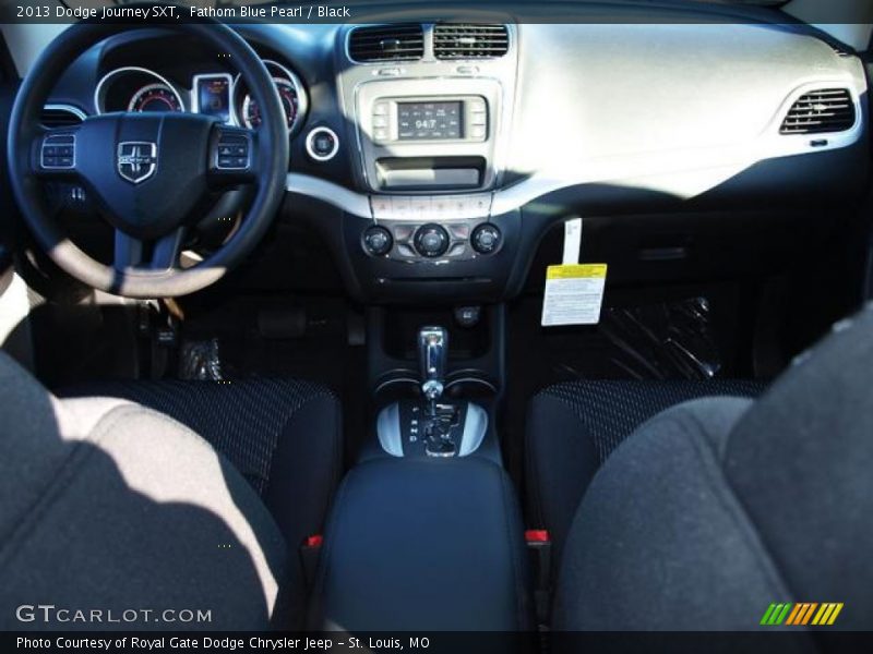 Fathom Blue Pearl / Black 2013 Dodge Journey SXT