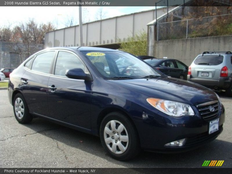 Regatta Blue Metallic / Gray 2008 Hyundai Elantra GLS Sedan