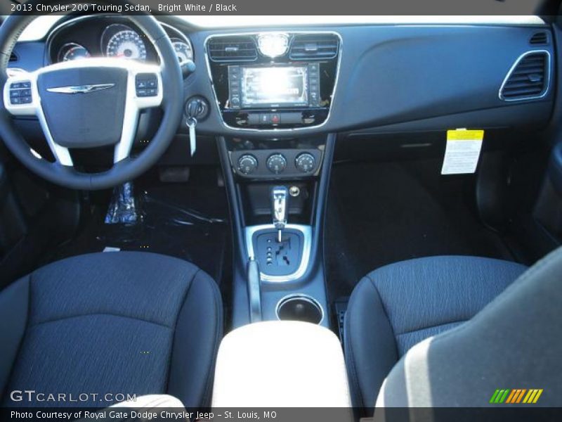 Bright White / Black 2013 Chrysler 200 Touring Sedan