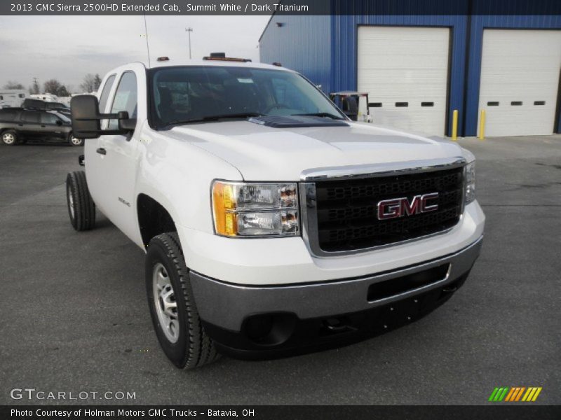 Summit White / Dark Titanium 2013 GMC Sierra 2500HD Extended Cab
