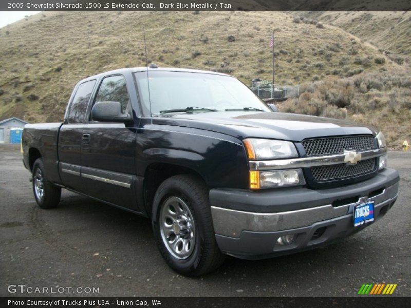 Dark Blue Metallic / Tan 2005 Chevrolet Silverado 1500 LS Extended Cab