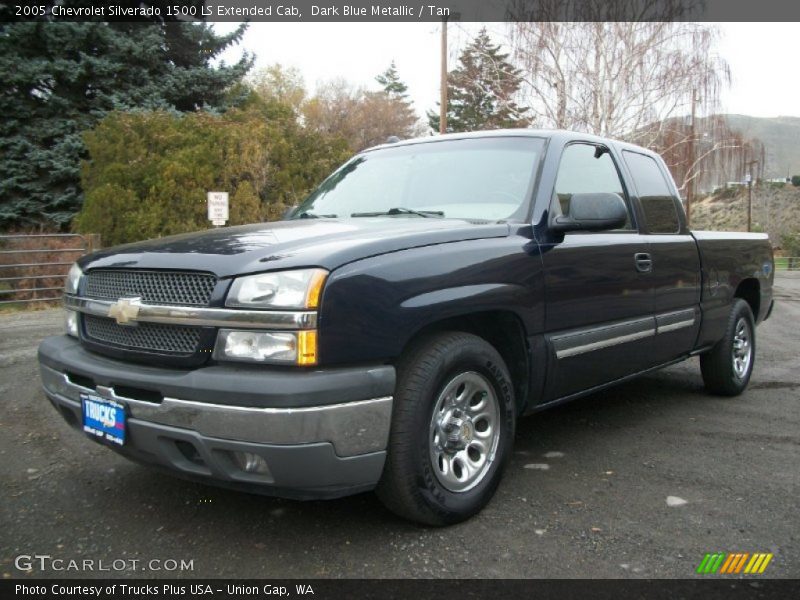 Dark Blue Metallic / Tan 2005 Chevrolet Silverado 1500 LS Extended Cab