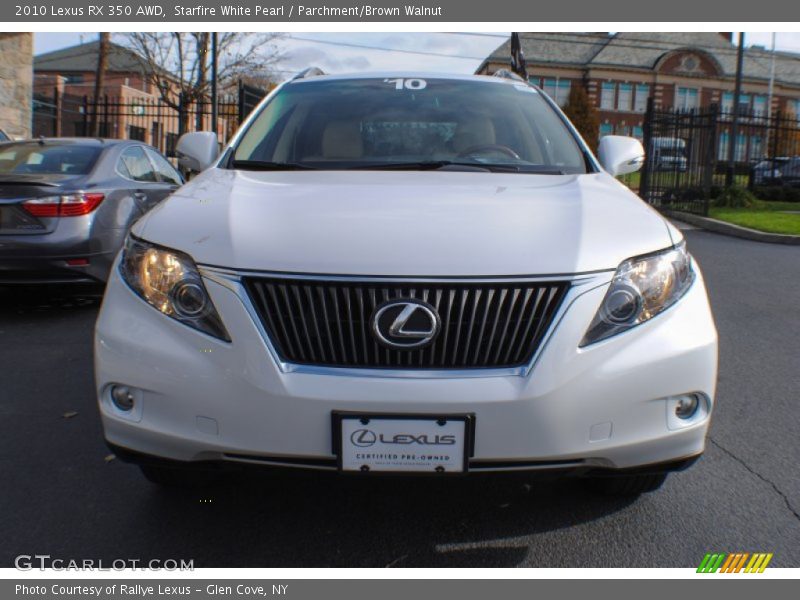 Starfire White Pearl / Parchment/Brown Walnut 2010 Lexus RX 350 AWD