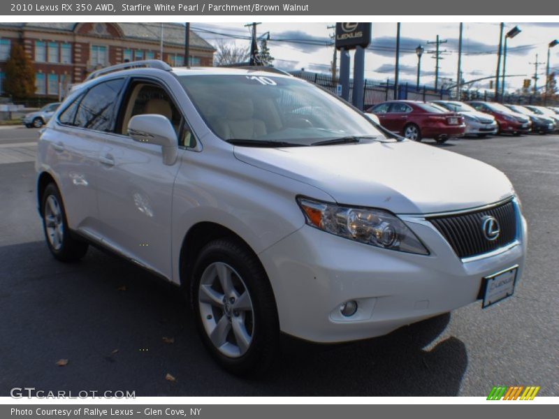 Starfire White Pearl / Parchment/Brown Walnut 2010 Lexus RX 350 AWD